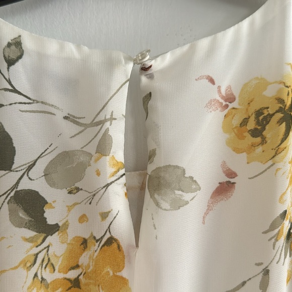 Womens Sandra Darren Sleeveless Floral Pleated Chiffon Maxi Dress-Easter dress - Picture 8 of 8